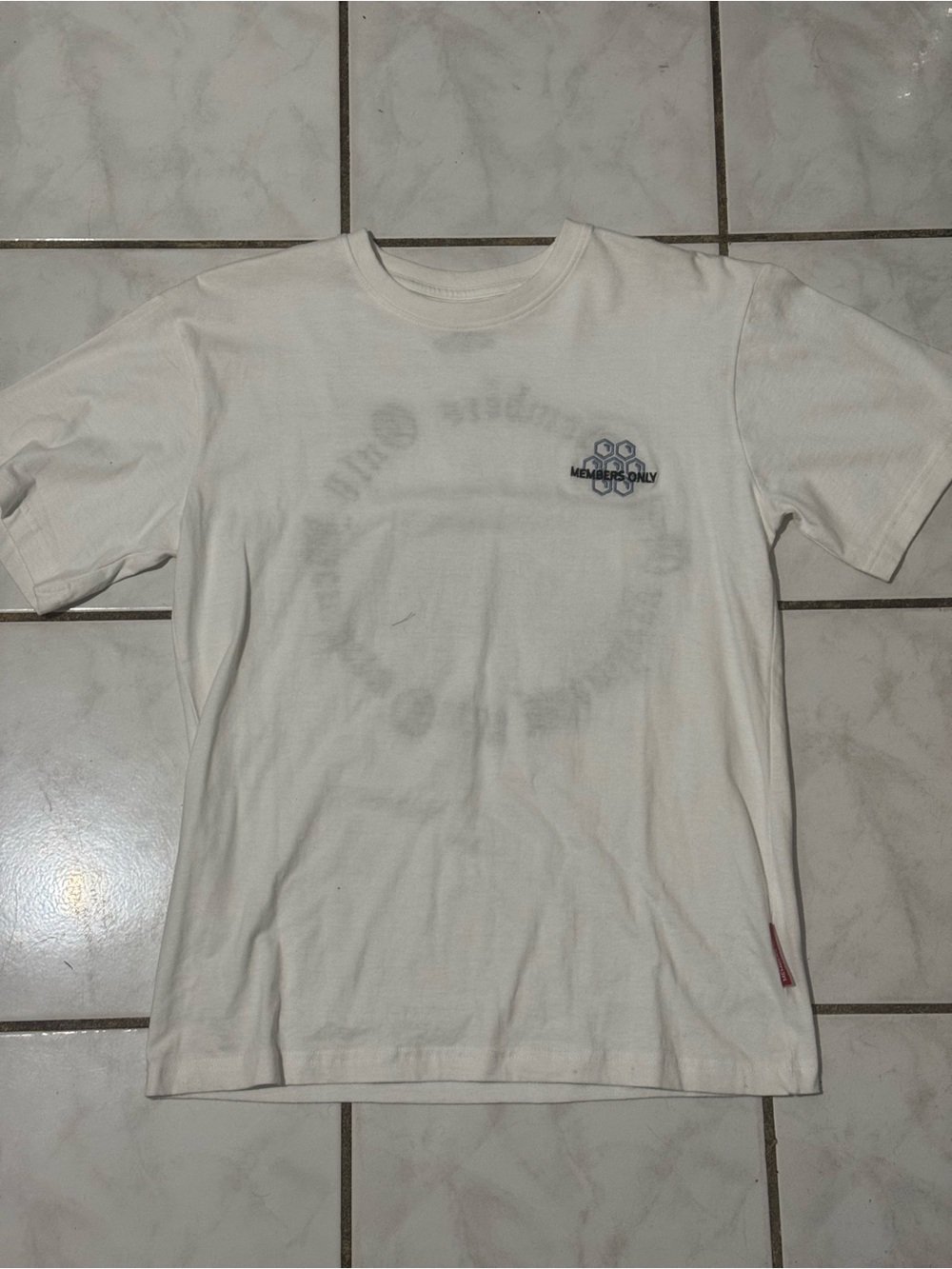 Members Only White Short Sleeve Tee with Chest Logo